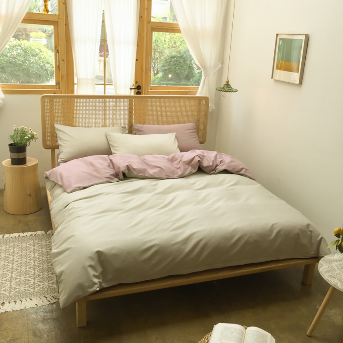 91家纺网 家纺一手货源 找家纺 雲归梦 2020新款北欧风纯色全棉四件套 卡洛-黄粉