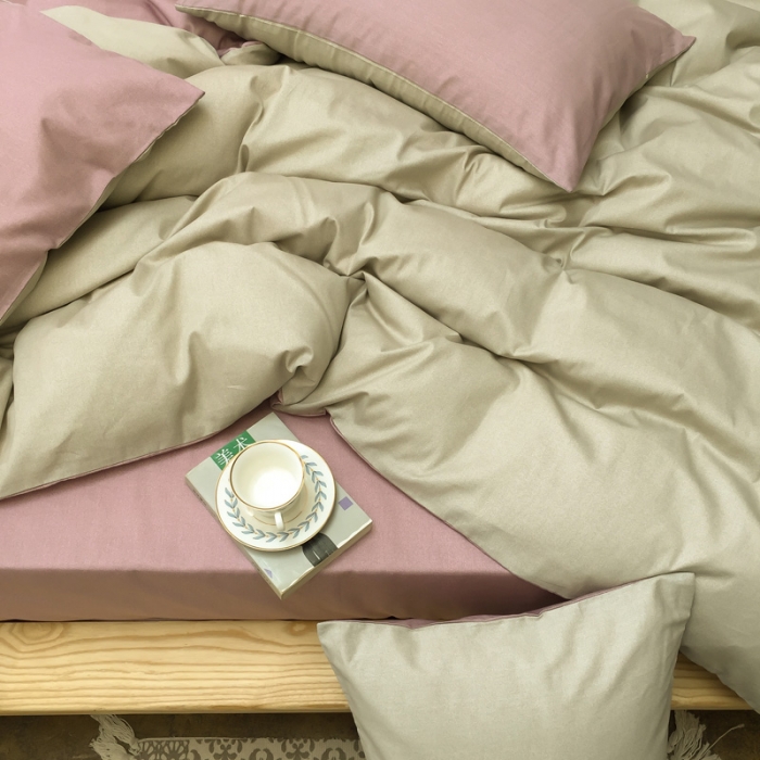 91家纺网 家纺一手货源 找家纺 雲归梦 2020新款北欧风纯色全棉四件套 卡洛-黄粉