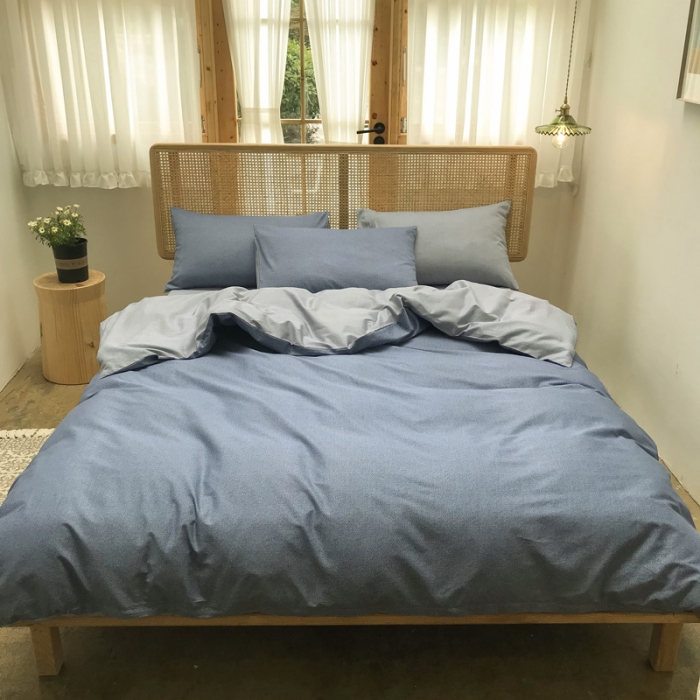 91家纺网 家纺一手货源 找家纺 雲归梦 2020新款北欧风纯色全棉四件套 乐扣-灰