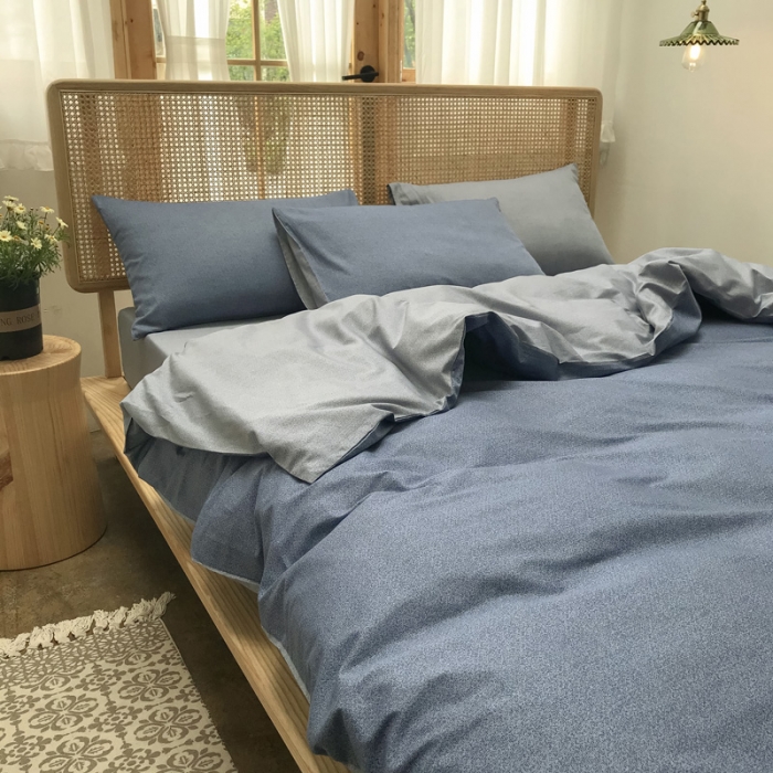 91家纺网 家纺一手货源 找家纺 雲归梦 2020新款北欧风纯色全棉四件套 乐扣-灰