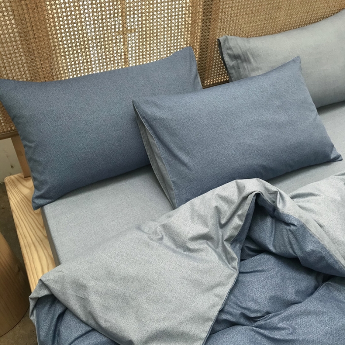 91家纺网 家纺一手货源 找家纺 雲归梦 2020新款北欧风纯色全棉四件套 乐扣-灰