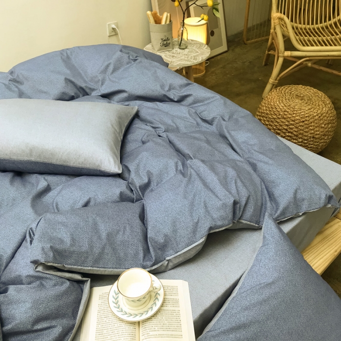 91家纺网 家纺一手货源 找家纺 雲归梦 2020新款北欧风纯色全棉四件套 乐扣-灰