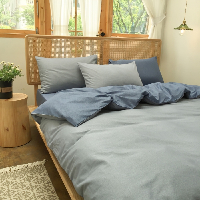 91家纺网 家纺一手货源 找家纺 雲归梦 2020新款北欧风纯色全棉四件套 乐扣-浅灰