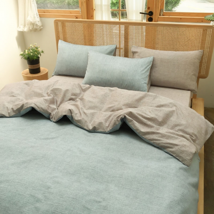 91家纺网 家纺一手货源 找家纺 雲归梦 2020新款北欧风纯色全棉四件套 清新时代-灰咖