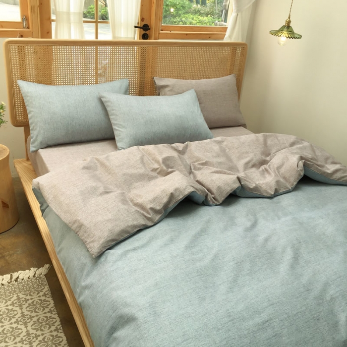 91家纺网 家纺一手货源 找家纺 雲归梦 2020新款北欧风纯色全棉四件套 清新时代-灰咖