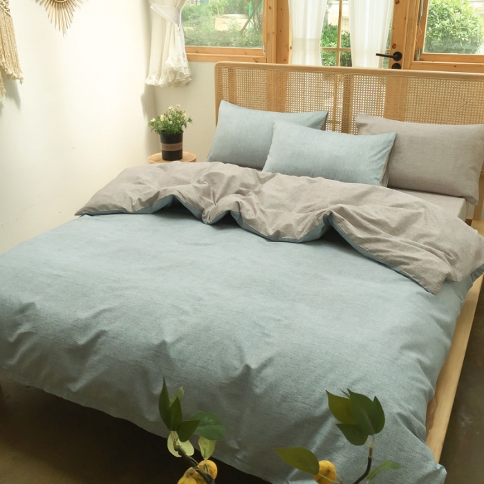 91家纺网 家纺一手货源 找家纺 雲归梦 2020新款北欧风纯色全棉四件套 清新时代-灰咖