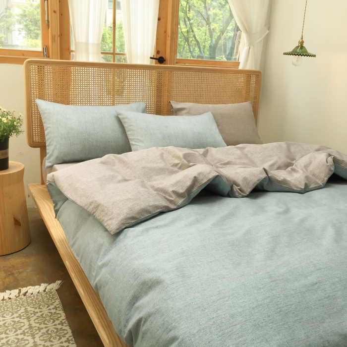 91家纺网 家纺一手货源 找家纺 雲归梦 2020新款北欧风纯色全棉四件套 清新时代-灰咖