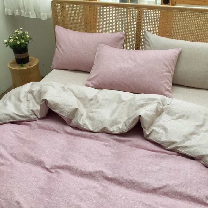 91家纺网 家纺一手货源 找家纺 雲归梦 2020新款北欧风纯色全棉四件套 纱幔-红