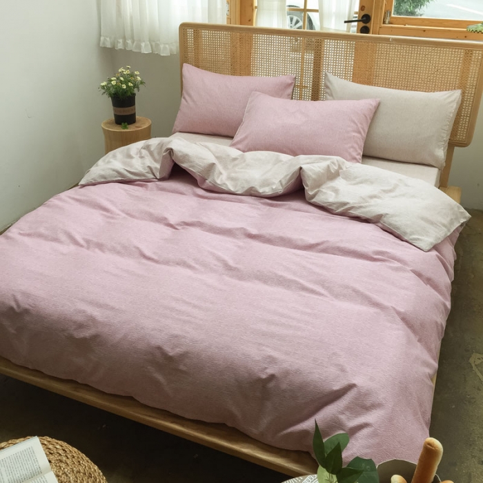 91家纺网 家纺一手货源 找家纺 雲归梦 2020新款北欧风纯色全棉四件套 纱幔-红