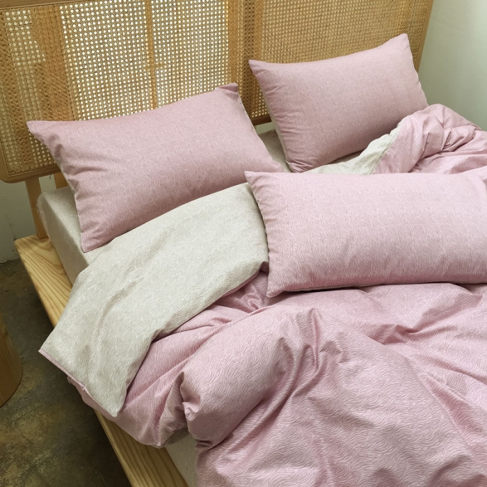 91家纺网 家纺一手货源 找家纺 雲归梦 2020新款北欧风纯色全棉四件套 纱幔-红