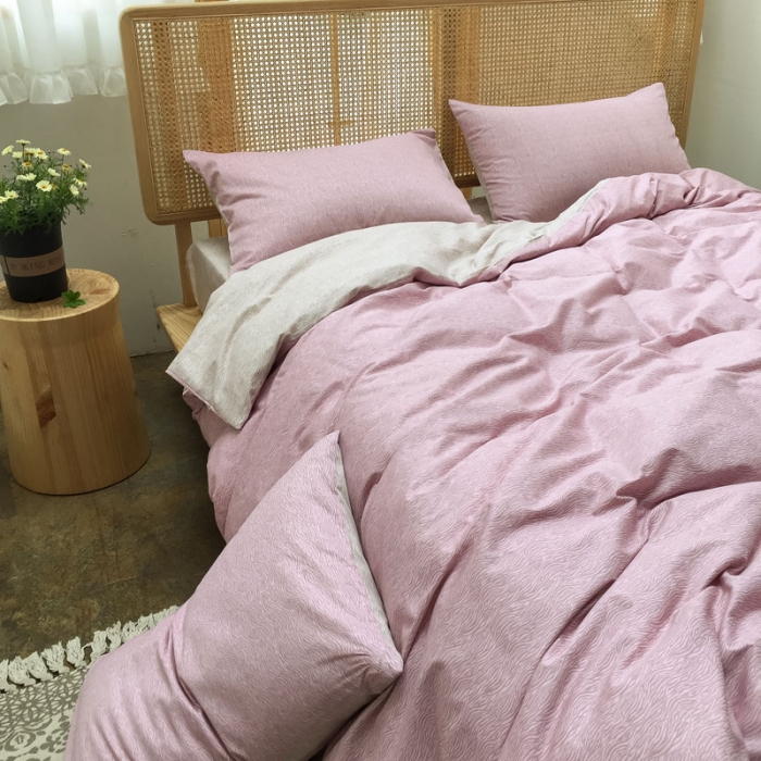 91家纺网 家纺一手货源 找家纺 雲归梦 2020新款北欧风纯色全棉四件套 纱幔-红