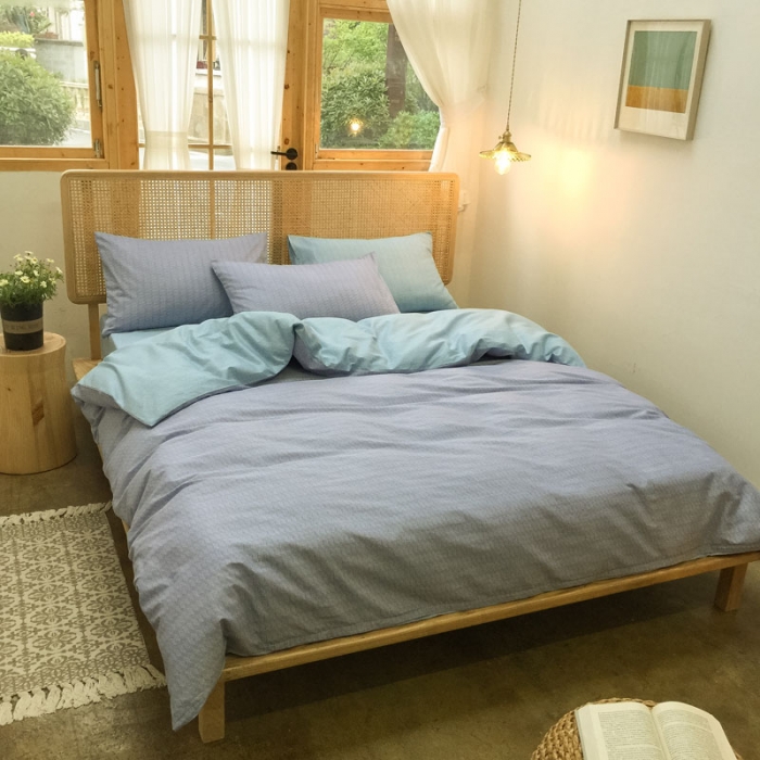 91家纺网 家纺一手货源 找家纺 雲归梦 2020新款北欧风纯色全棉四件套 遇见-灰绿