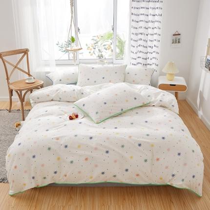 91家纺网 家纺一手货源 找家纺 一米阳光 2020新款炫彩系列四件套 炫彩-绿