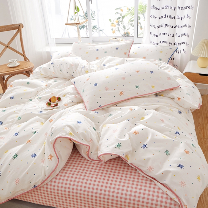 91家纺网 家纺一手货源 找家纺 一米阳光 2020新款炫彩系列四件套 炫彩-粉