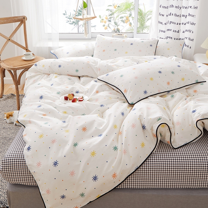 91家纺网 家纺一手货源 找家纺 一米阳光 2020新款炫彩系列四件套 炫彩-黑