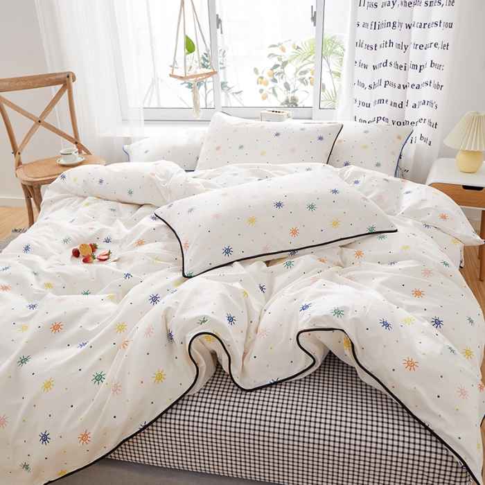 91家纺网 家纺一手货源 找家纺 一米阳光 2020新款炫彩系列四件套 炫彩-黑