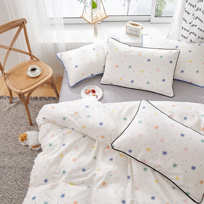 91家纺网 家纺一手货源 找家纺 一米阳光 2020新款炫彩系列四件套 炫彩-黑