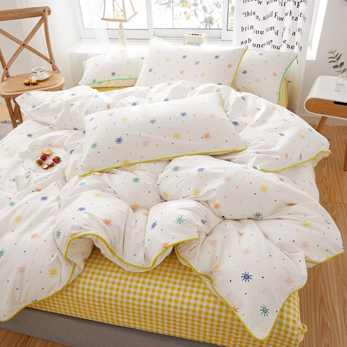 91家纺网 家纺一手货源 找家纺 一米阳光 2020新款炫彩系列四件套 炫彩-黄