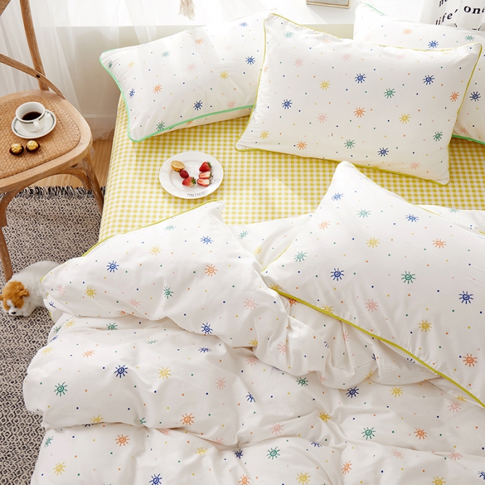 91家纺网 家纺一手货源 找家纺 一米阳光 2020新款炫彩系列四件套 炫彩-黄