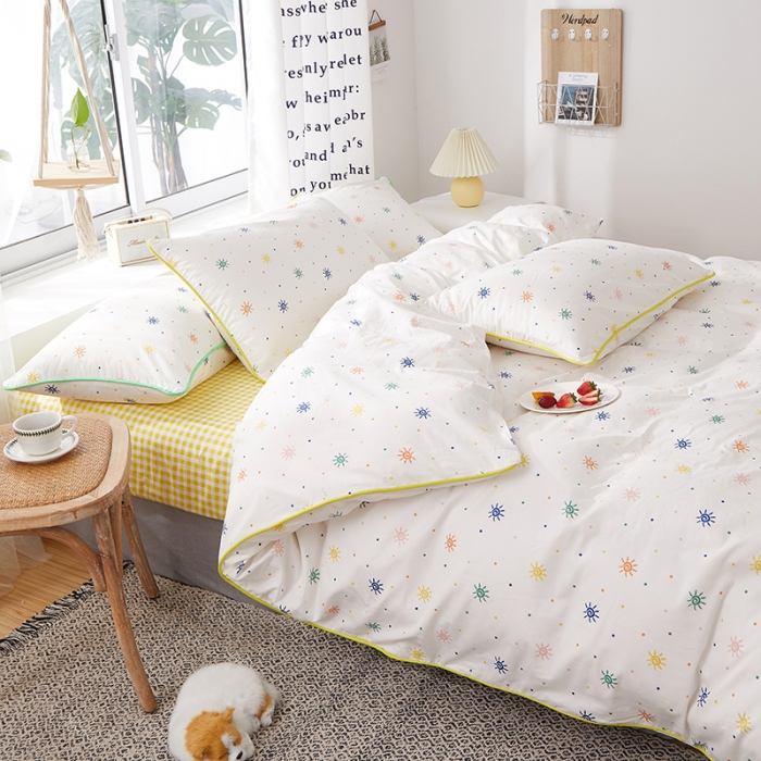 91家纺网 家纺一手货源 找家纺 一米阳光 2020新款炫彩系列四件套 炫彩-黄