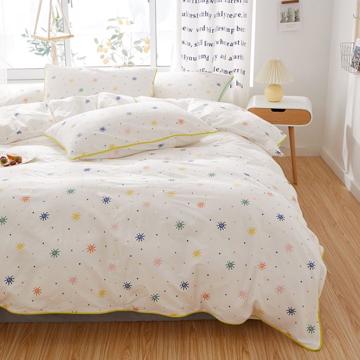 91家纺网 家纺一手货源 找家纺 一米阳光 2020新款炫彩系列四件套 炫彩-黄