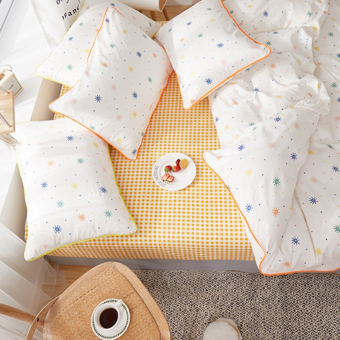 91家纺网 家纺一手货源 找家纺 一米阳光 2020新款炫彩系列四件套 炫彩-橘