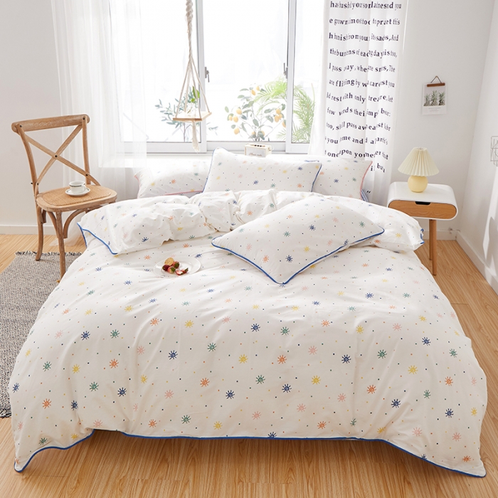 91家纺网 家纺一手货源 找家纺 一米阳光 2020新款炫彩系列四件套 炫彩-蓝