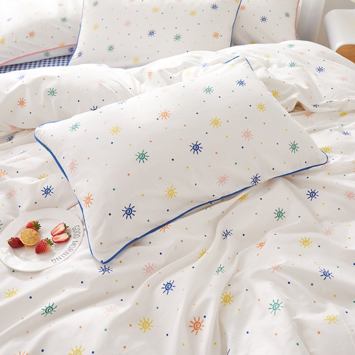 91家纺网 家纺一手货源 找家纺 一米阳光 2020新款炫彩系列四件套 炫彩-蓝