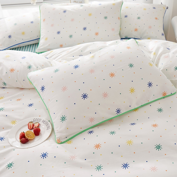 91家纺网 家纺一手货源 找家纺 一米阳光 2020新款炫彩系列四件套 炫彩-绿