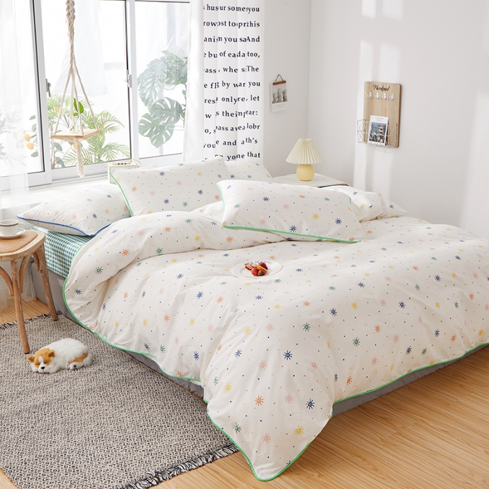 91家纺网 家纺一手货源 找家纺 一米阳光 2020新款炫彩系列四件套 炫彩-绿