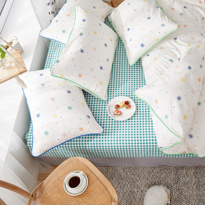 91家纺网 家纺一手货源 找家纺 一米阳光 2020新款炫彩系列四件套 炫彩-绿