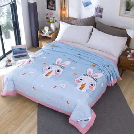 91家纺网 家纺一手货源 找家纺 一米阳光 2020新款大版水洗夏被 兔子