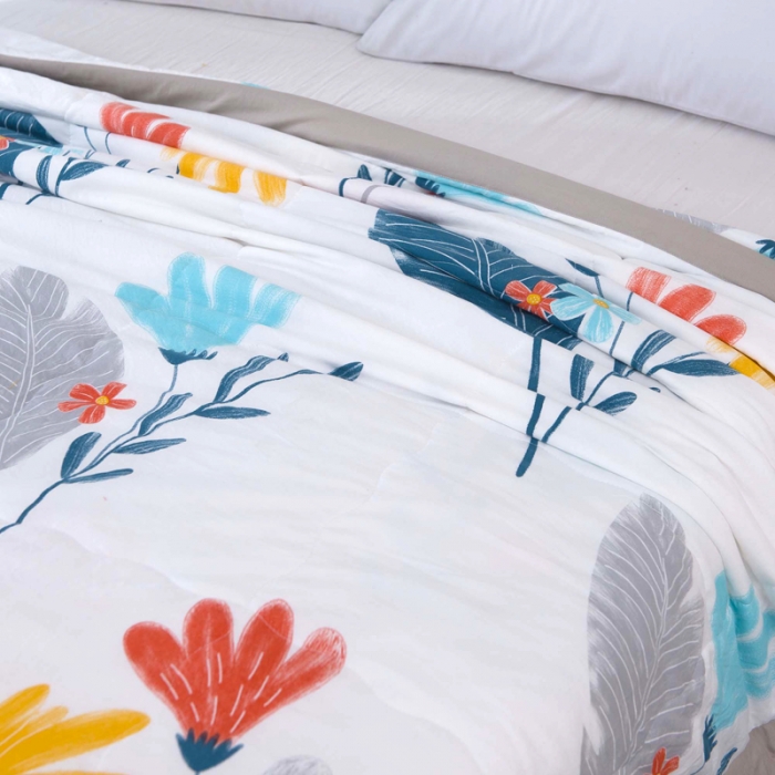 91家纺网 家纺一手货源 找家纺 一米阳光 2020新款大版水洗夏被 爱在深秋