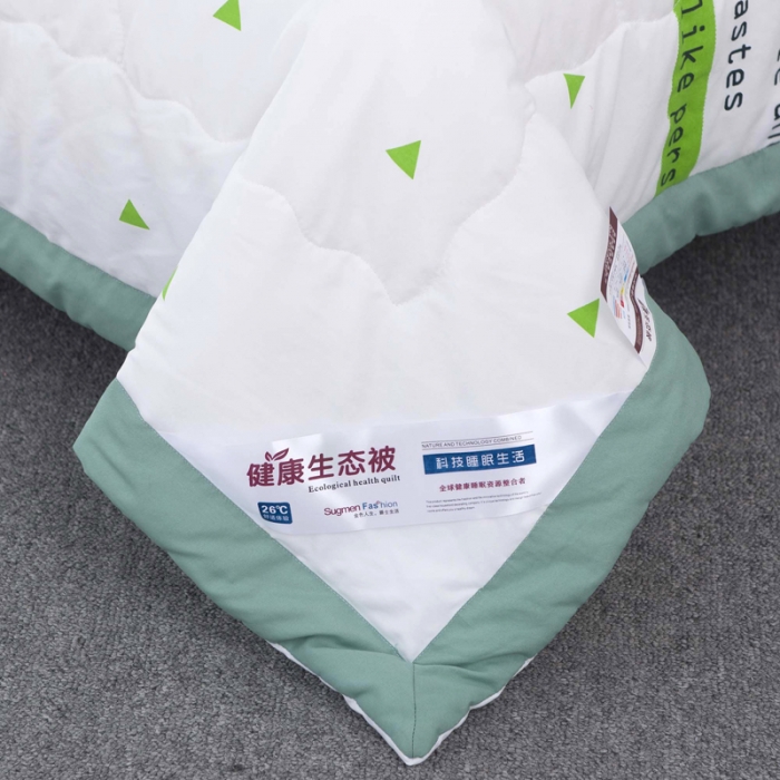 91家纺网 家纺一手货源 找家纺 一米阳光 2020新款大版水洗夏被 翠梨