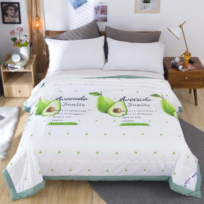 91家纺网 家纺一手货源 找家纺 一米阳光 2020新款大版水洗夏被 翠梨