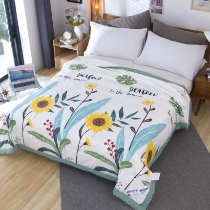 一米阳光 2020新款大版水洗夏被 枫叶情