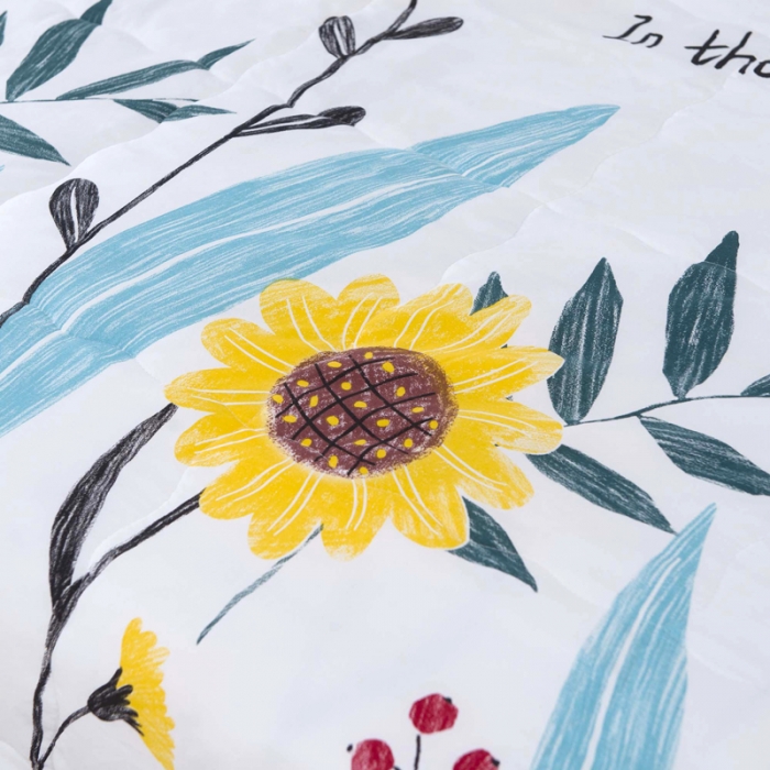 91家纺网 家纺一手货源 找家纺 一米阳光 2020新款大版水洗夏被 枫叶情