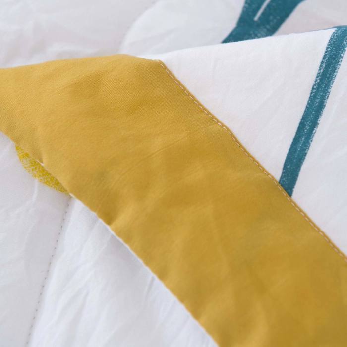 91家纺网 家纺一手货源 找家纺 一米阳光 2020新款大版水洗夏被 橘色诱惑