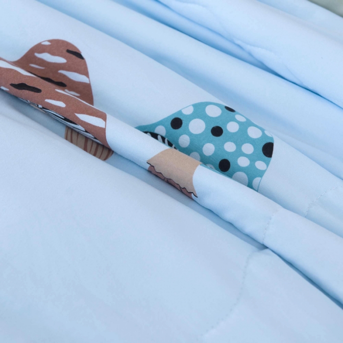 91家纺网 家纺一手货源 找家纺 一米阳光 2020新款大版水洗夏被 蘑菇