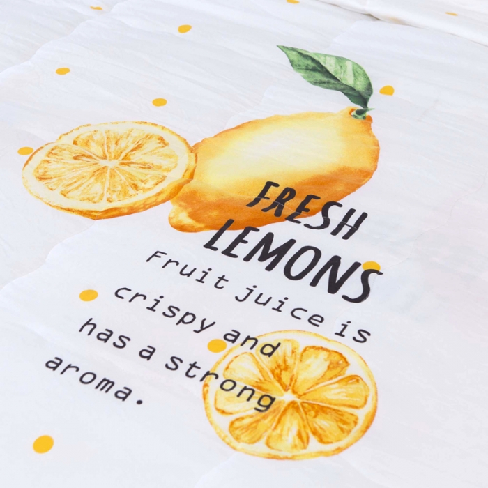 91家纺网 家纺一手货源 找家纺 一米阳光 2020新款大版水洗夏被 柠檬