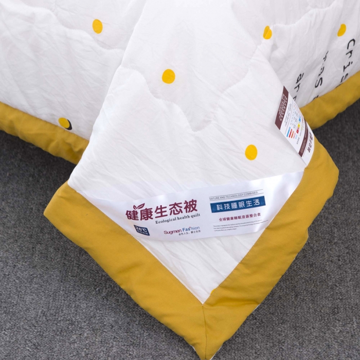 91家纺网 家纺一手货源 找家纺 一米阳光 2020新款大版水洗夏被 柠檬