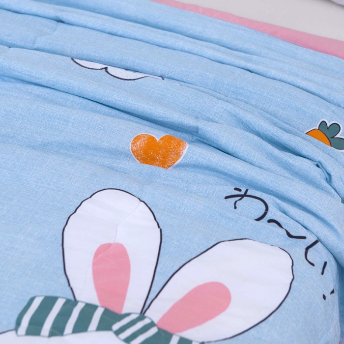 91家纺网 家纺一手货源 找家纺 一米阳光 2020新款大版水洗夏被 兔子