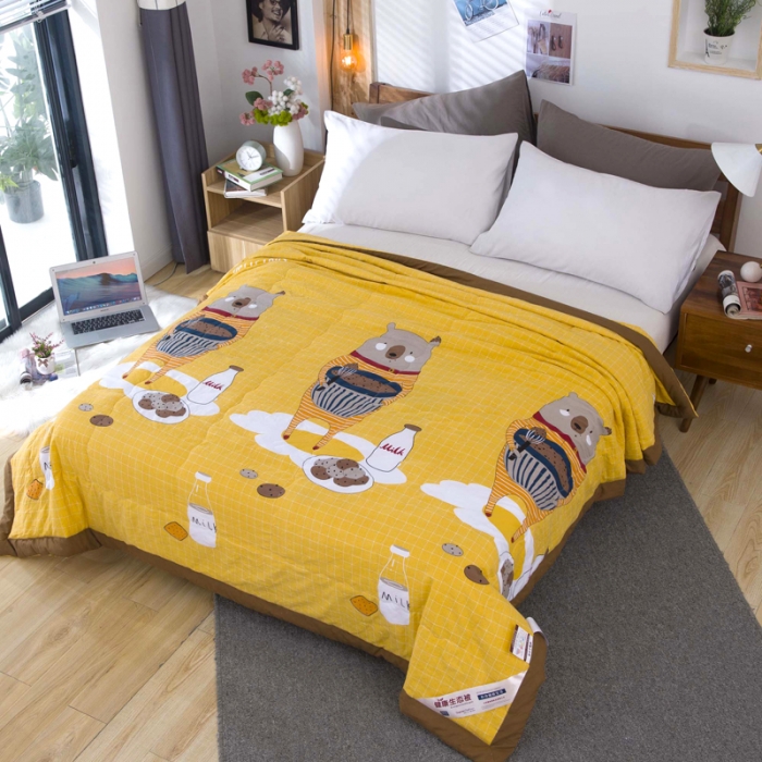 91家纺网 家纺一手货源 找家纺 一米阳光 2020新款大版水洗夏被 小可爱