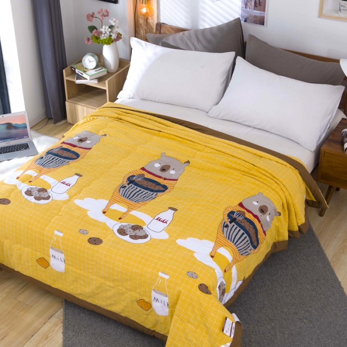 91家纺网 家纺一手货源 找家纺 一米阳光 2020新款大版水洗夏被 小可爱