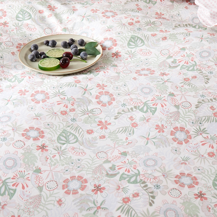 91家纺网 家纺一手货源 找家纺 一米阳光 2020新款13070全棉四件套 陌上花开（白）