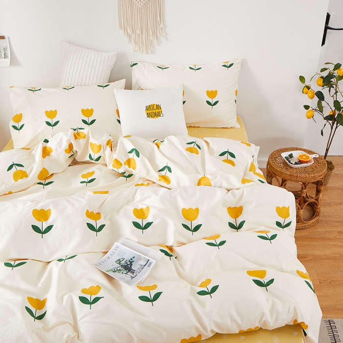 91家纺网 家纺一手货源 找家纺 一米阳光 2024新款13070全棉四件套 小优优