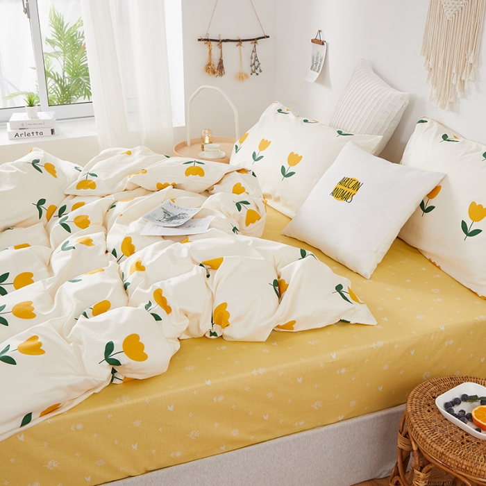 91家纺网 家纺一手货源 找家纺 一米阳光 2024新款13070全棉四件套 小优优