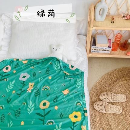 91家纺网 家纺一手货源 找家纺 星期八 2020新款ins卡通针织凉感毯 绿荫