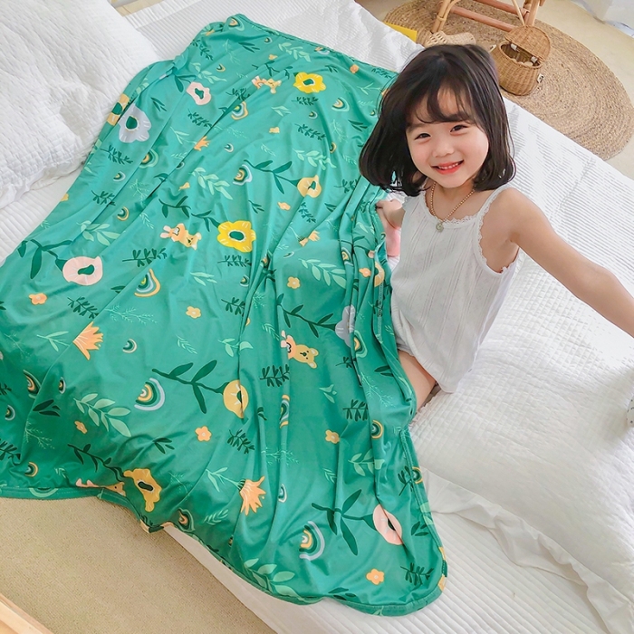 91家纺网 家纺一手货源 找家纺 （总）星期八 2020新款ins卡通针织凉感毯