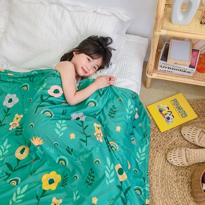 91家纺网 家纺一手货源 找家纺 （总）星期八 2020新款ins卡通针织凉感毯